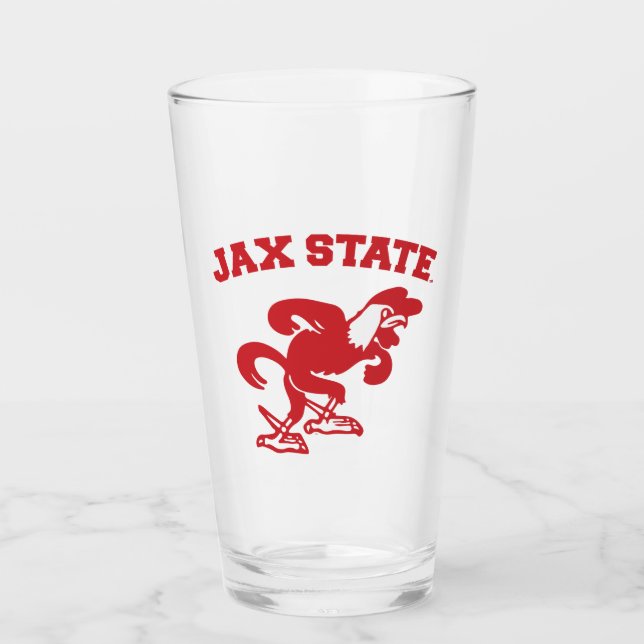 Jacksonville State University JAX State Gamecocks Glaskopp (Framsida)