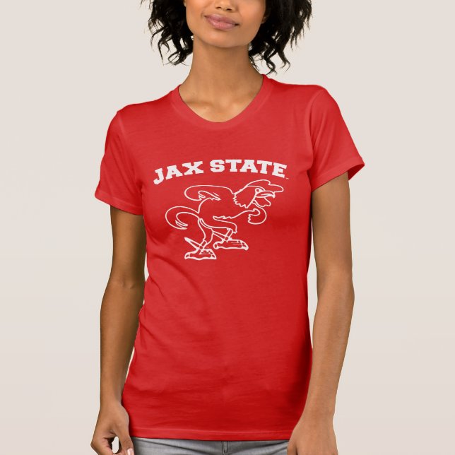 Jacksonville State University JAX State Gamecocks T Shirt (Framsida)