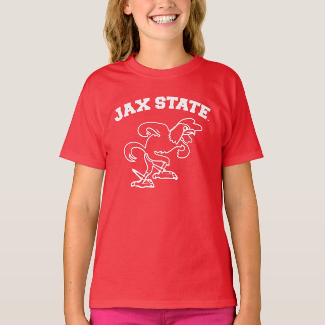 Jacksonville State University JAX State Gamecocks T Shirt (Framsida)