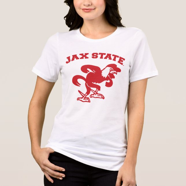 Jacksonville State University JAX State Gamecocks T Shirt (Framsida)
