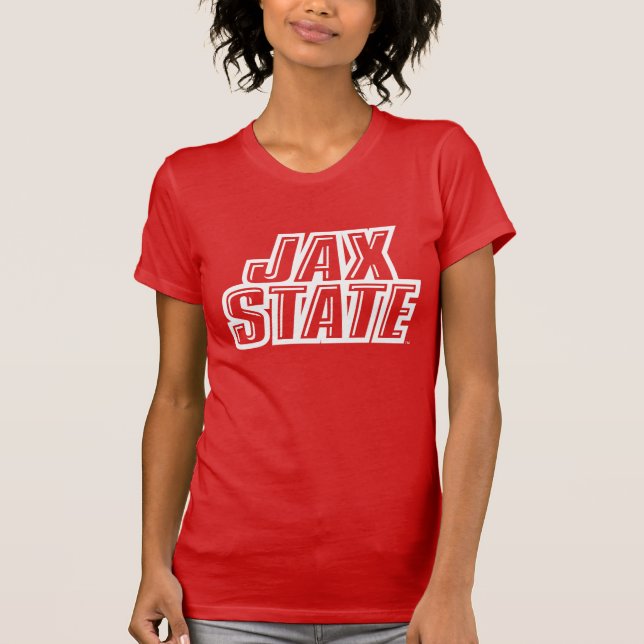 Jacksonville State University JAX STATE Logotyp 4 T Shirt (Framsida)