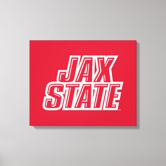 Jacksonville State University JAX STATE Logotyp Canvastryck (Framsida)