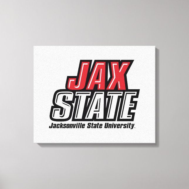 Jacksonville State University JAX STATE Logotyp Canvastryck (Framsida)
