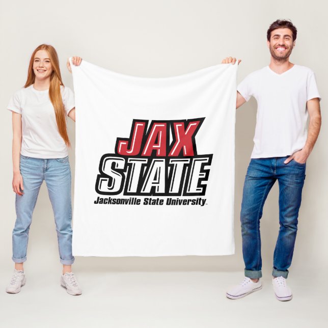 Jacksonville State University JAX STATE Logotyp Fleecefilt (På plats)