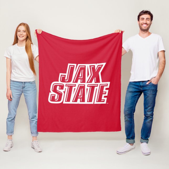 Jacksonville State University JAX STATE Logotyp Fleecefilt (På plats)
