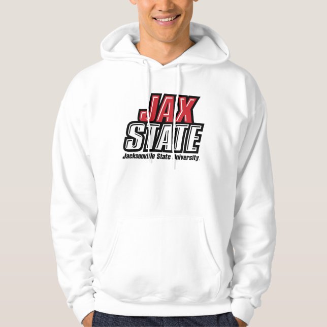 Jacksonville State University JAX STATE Logotyp Hoodie (Framsida)