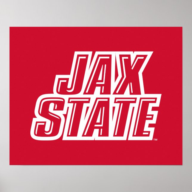 Jacksonville State University JAX STATE Logotyp Poster (Framsidan)