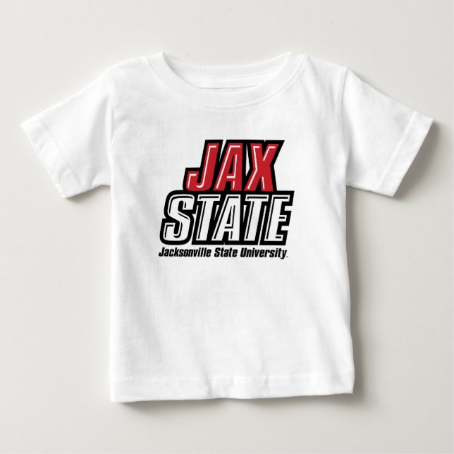 Jacksonville State University JAX STATE Logotyp T Shirt (Framsida)
