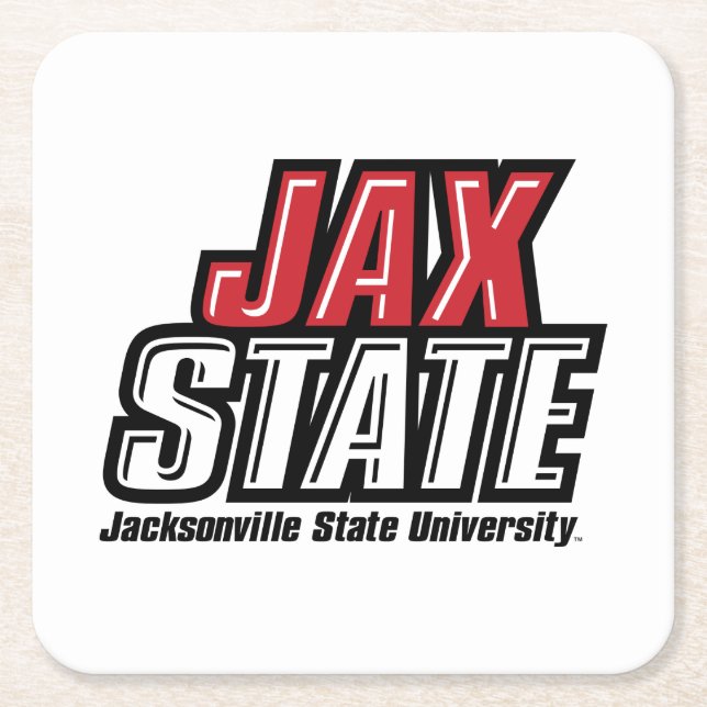 Jacksonville State University JAX STATE-logotyp Underlägg Papper Kvadrat (Framsidan)