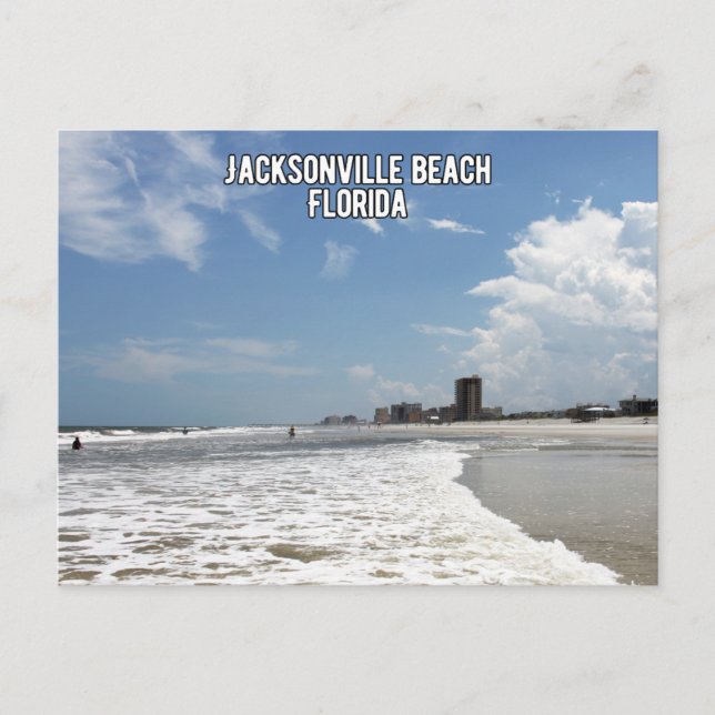 Jacksonville strand Florida Helg Vykort (Framsida)