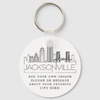 Jacksonville Stylized Skyline | Anpassningsbar Slo