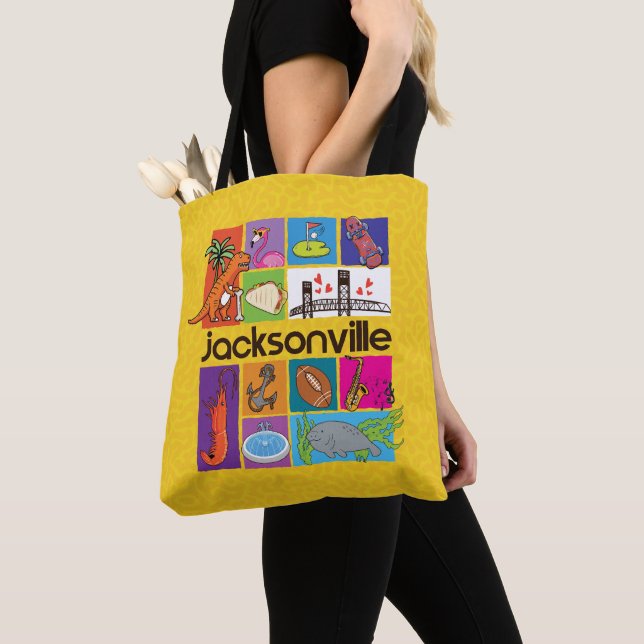 Jacksonville Tote Bag Tygkasse (Närbild)
