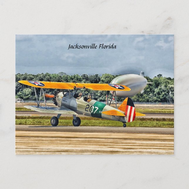 Jacksonville Vintage Florida Vykort (Framsida)