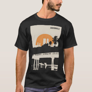 Jacksonville Vintage Minimal Florida Travel Poster T Shirt