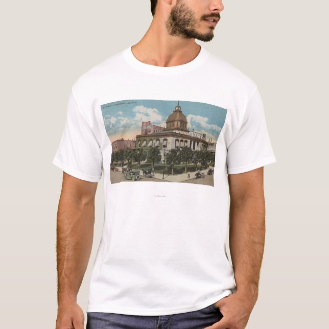 Jacksonville yttre Florida - beskåda av stad T-shirt (Framsida)