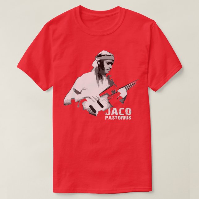 Jaco bass-spelare  t shirt (Design framsida)