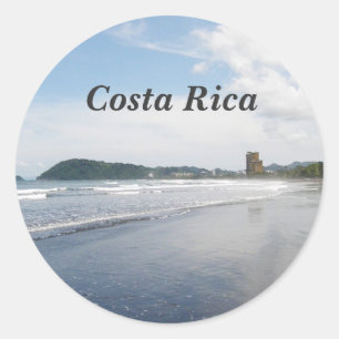 Jaco Beach i Costa Rica Runt Klistermärke