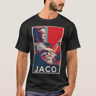 Jaco Pastorius Hope Poster - Storleken på Jazz Mus T Shirt