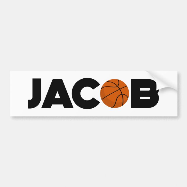 Jacob Basketball Bildekal (Framsidan)