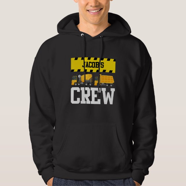 Jacob Construction Crew Anpassningsbar Dumptruc Du Hoodie (Framsida)
