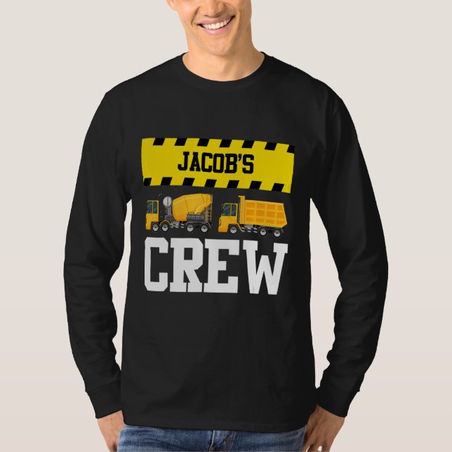 Jacob Construction Crew Anpassningsbar Dumptruc Du T Shirt (Framsida)