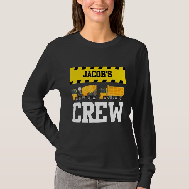 Jacob Construction Crew Anpassningsbar Dumptruc Du T Shirt (Framsida)