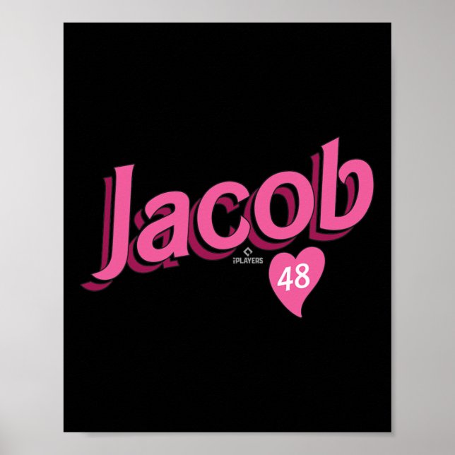 Jacob Degrom Texas Sälj Valentine Mlbpa  Poster (Framsidan)