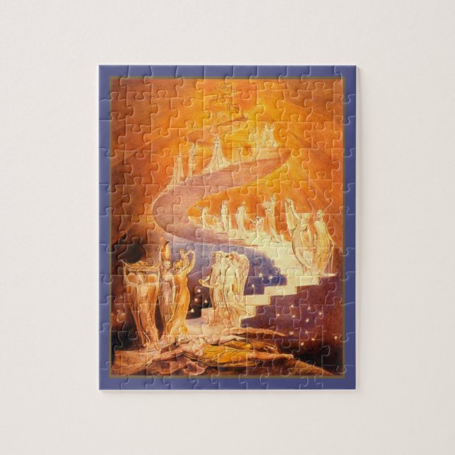 Jacob Dream av William Blake Jigszle Puzzle Pussel (Vertikal)
