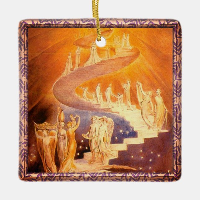 Jacob Dream by William Blake Ceramic Ornament (Framsida)