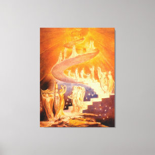 Jacob dröm av William Blake Canvastryck