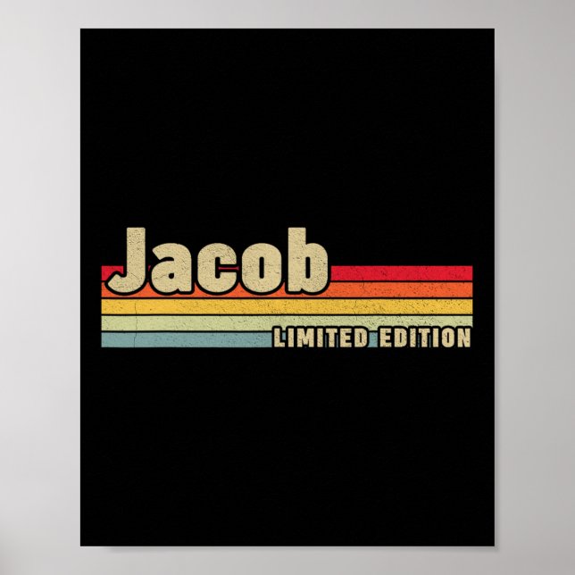 Jacob Gift Namn Personlig Birthday Funny Kristus Poster (Framsidan)