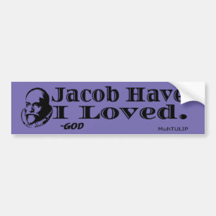 Jacob har jag älskat stötfångare bildekal