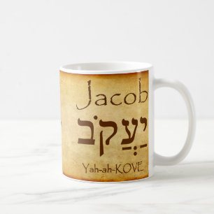 JACOB Hebrew Namn Mugg