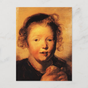 Jacob Jordaens- Barnhuvud Vykort