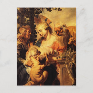 Jacob Jordaens-Heliga Family, Elizabeth & Child Jo Vykort