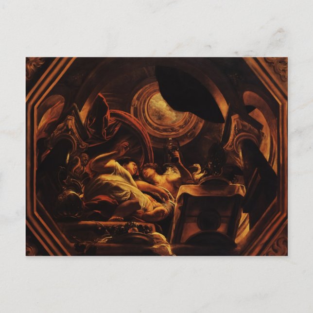 Jacob Jordaens- Kärlek i Cupid och Psyche Vykort (Framsida)