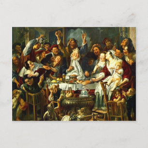 Jacob Jordaens- Kung Drinks Vykort