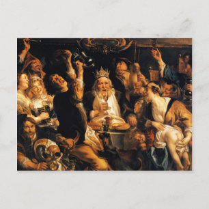 Jacob Jordaens- Kung Drinks Vykort