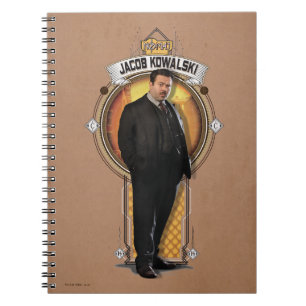 JACOB KOWALSKI™ Art Deco Panel Anteckningsbok Med Spiral