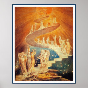 Jacob Ladder av William Blake Poster