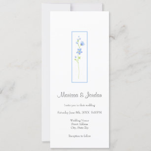 Jacob Ladder Watercolor Flowers Inbjudningar