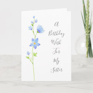 Jacob Ladder Watercolor Flowers Kort