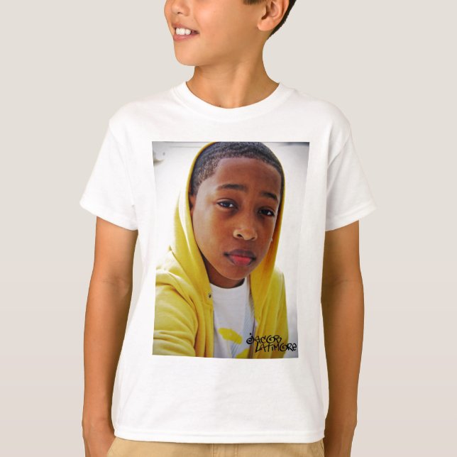 Jacob Latimore i gul utslagsplats T-shirt (Framsida)