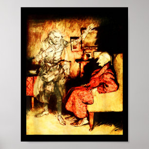 Jacob Marley Spöke Scrooge Bah Humbug Jul Ca Poster