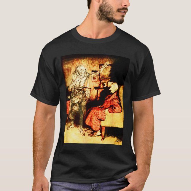 Jacob Marley Spöke Scrooge Bah Humbug Jul Ca T Shirt (Framsida)