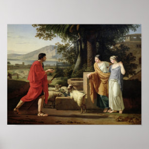 Jacob med döttrarna av Laban, 1787 Poster