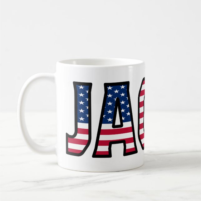 Jacob Name Vorname USA styled Tasse Kaffeetasse Kaffemugg (Vänster)