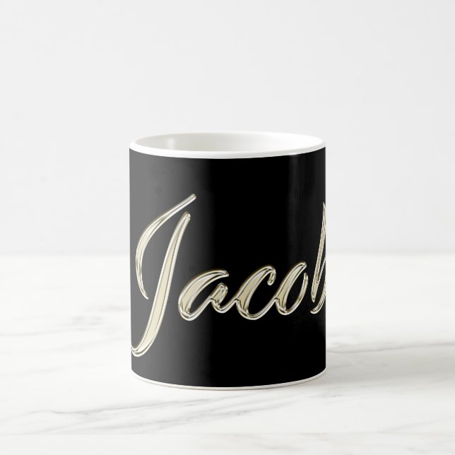 Jacob Name whitegold Tasse Teetasse Kaffeetasse Kaffemugg (Center)