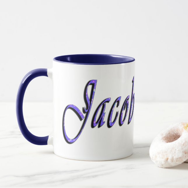 Jacob Namn Logotyp , Mugg (Med munk)