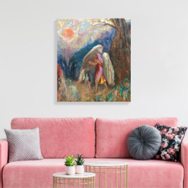 Jacob och Angel | Odilon Redon | Canvastryck